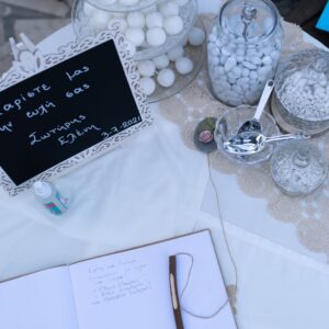 Candy Bar Γάμου με Κουφέτα & Βιβλίο Ευχών – Vintage Στυλ