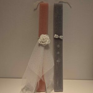 Χειροποίητο σετ πασχαλινές λαμπάδες – Γαμπρός & Νύφη