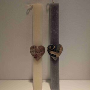 Χειροποίητο σετ πασχαλινές λαμπάδες – Για Ζευγάρι